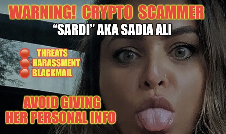 Sardi Sadia Ali of London Sardiya Sadiya Crypto 