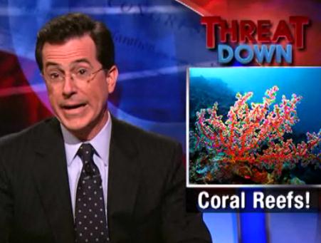 Colbert Report - Coral Reef Threat Down Video